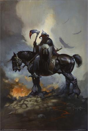 DEATH DEALER - By: FRANK FRAZETTA - POSTER - 24" X 36"