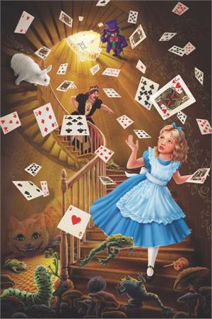 ''Alice In Wonderland Stairway POSTER - 36'''' X 24''''''