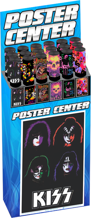 Popular Music Themed Blacklight Posters Pre-Pack Display - 18pc Image