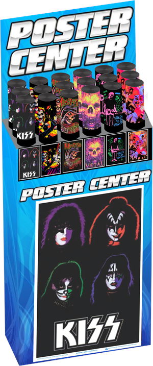 Popular Music Themed Blacklight POSTERs Pre-Pack Display - 18pc