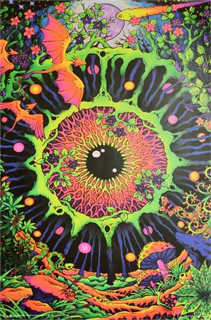 ''Cosmic Eye by Space Tribe Non-Flocked Blacklight POSTER 24'''' x 36''''''
