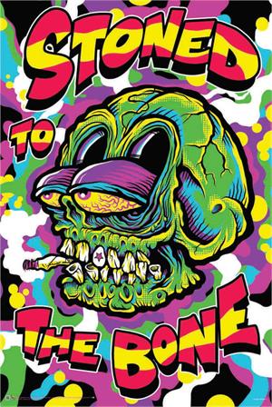 ''Stoned to the Bone Non-Flocked Blacklight POSTER 24'''' x 36''''''