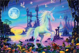 ''Unicorn Sunset by Danny Flynn Non-Flocked Blacklight POSTER 36'''' x 24''''''