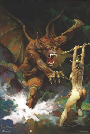 ''Beauty and The Beast By Frank Frazetta Non-Flocked Blacklight Poster 24'''' x 36''''''