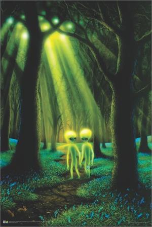 ''Alien WOODs by Danny Flynn Non-FloCked BlaCklight Poster 24'''' x 36''''''