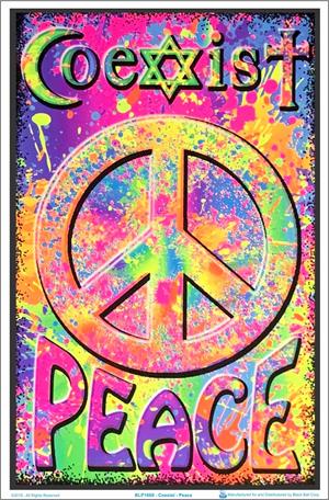 ''Coexist/Peace Black Light POSTER - 23'''' X 35''''''