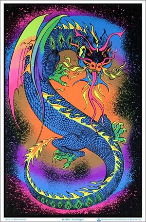 ''Fire Dragon Black Light POSTER - 23'''' X 35''''''