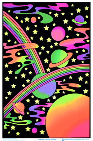 ''Celestial RAINBOW by Audrey Herbertson Blacklight Poster - 23'''' x 35''''''