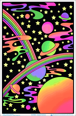 ''Celestial Rainbow by Audrey Herbertson Blacklight POSTER - 23'''' x 35''''''