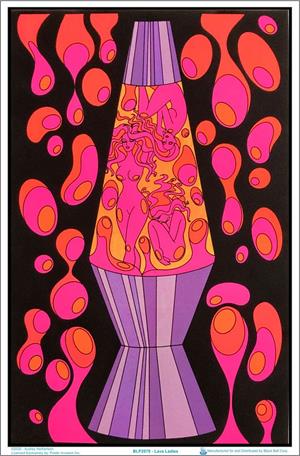 ''Groovy LAMP Ladies by Audrey Herbertson Blacklight Poster - 23'''' x 35''''-''