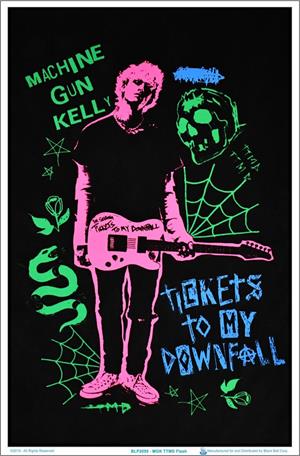 ''MACHINE Gun Kelly Ticket to My Downfall Flash - Blacklight Poster 23'''' x 35''''''