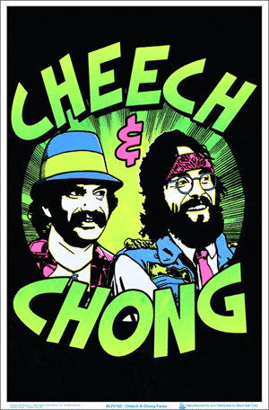 ''Cheech & Chong Faces Blacklight POSTER - 23'''' x 35''''''