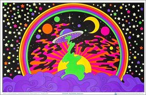 ''Psychedelic Abduction by Audrey Herbertson Blacklight POSTER - 35'''' x 23''''''