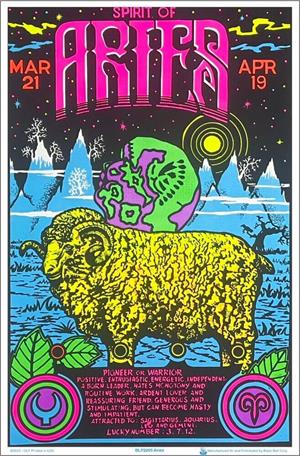 ''Aries Zodiac Sign Blacklight POSTER 23'''' x 35''''''