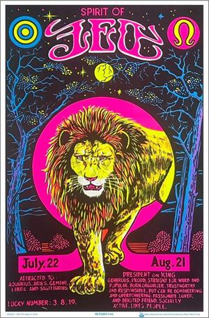 ''Leo Zodiac Sign Blacklight POSTER 23'''' x 35''''''