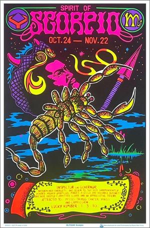 ''Scorpio Zodiac Sign Blacklight POSTER 23'''' x 35''''''