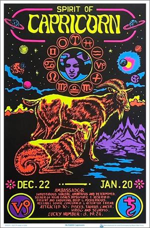 ''Capricorn Zodiac SIGN Blacklight Poster 23'''' x 35''''''