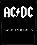 ''AC/DC In Black - 14'''' x 11'''' Back Patch''