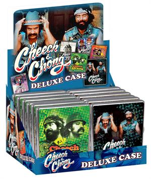 Cheech & Chong LEATHER Cigarette Case Display - 100's - 12 Ct.