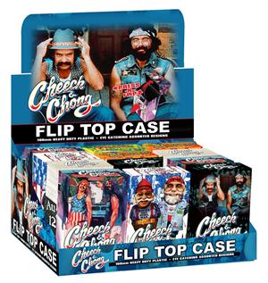 Cheech & Chong Flip Top CIGARETTE CASE Display - 85Mm - 12 Ct.