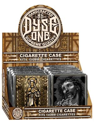 Dyse One Graffiti Religious Styles Leather CIGARETTE CASE Display - 100's - 12 Ct.