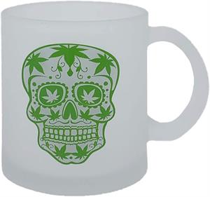 White Frosted - Sugar Skull 16oz Coffee MUG - 3 Pack