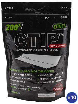 CTIP Carbon Filters 10 Bag Countertop Display Box - 200 pcs per bag