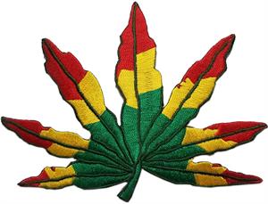 Leaf 2 - Reggae Embroidered Patch (Large)