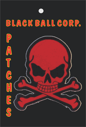 RED Skull & Crossbones EmbroideRED Patch