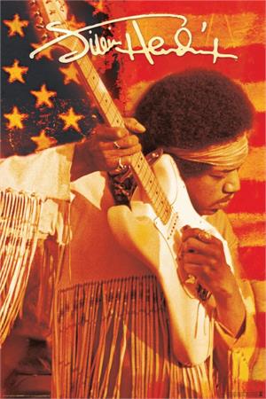 ''Jimi Hendrix FLAG Poster - 24'''' x 36''''''