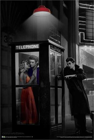''Midnight Matinee - ELVIS & James Dean Poster - 24'''' x 36''''''