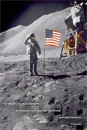 ''American Moon Landing POSTER - 24'''' X 36''''''