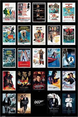 ''James Bond - 24 Movie Posters Poster  - 24'''' x 36''''''