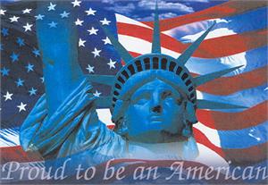 ''Statue Of Liberty Proud To Be AN AmericAN Poster - 36'''' X 24''''''