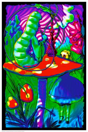 ''Psychedelic Alice - Non Flocked Blacklight POSTER - 24'''' X 36''''''