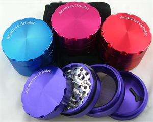 ''American Brand Metal TOBACCO Grinder - 4 Part -  1 1/2''''''