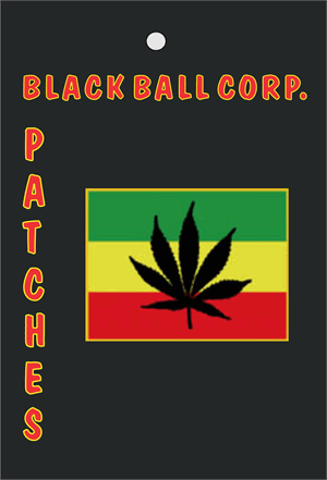 Rasta FLAG Leaf Embroidered Patch