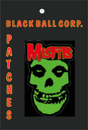 Misfits Green SKULL Embroidered Patch