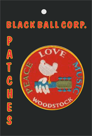 ''Woodstock ''''Love, Peace & MUSIC'''' Embroidered Patch''
