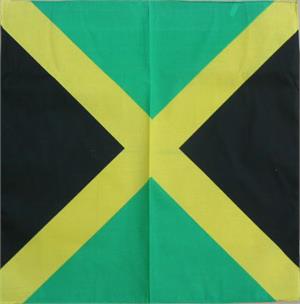 ''Jamaican Flag Bandana 22'''' x 22'''' - Polyester''