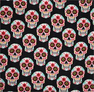 ''Day of the Dead BANDANA 21'''' x 21'''' - Cotton''