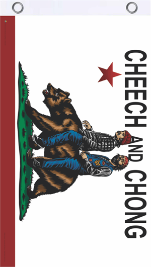 Cheech & Chong Cali Bear Fly FLAG