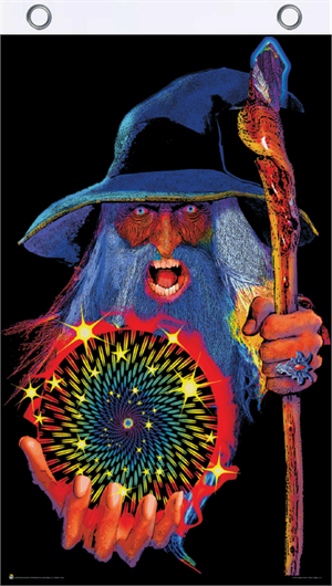 Mystic Wizard Blacklight Reactive Fly FLAG