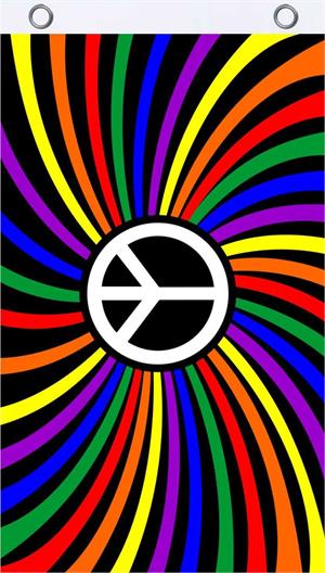 Rainbow Peace Fly FLAG