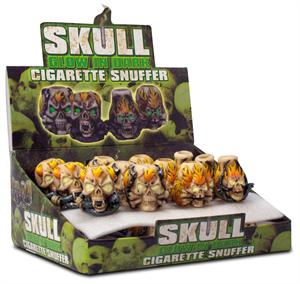 SKULL Glow In The Dark Cigarette Snuffers - Box Of 24