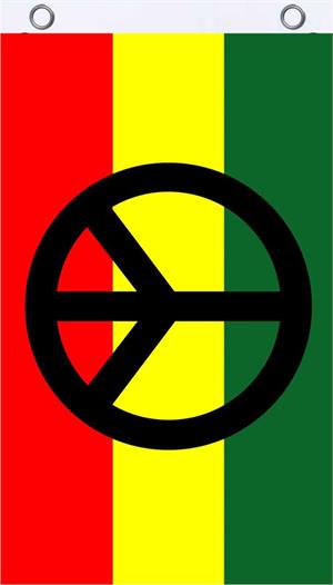 Rasta Peace Fly FLAG