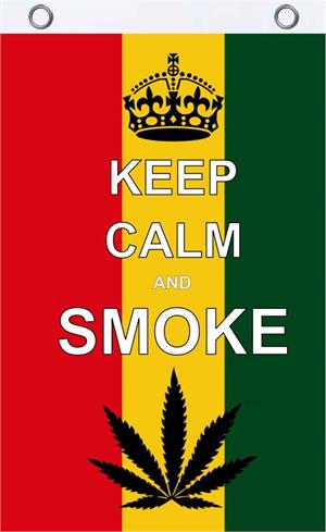 Keep Calm & Smoke Weed Fly FLAG