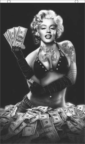 Marilyn Monroe Money Shot Fly FLAG