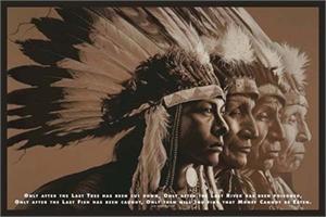 ''Native Wisdom Indians - POSTER - 36'''' X 24''''''
