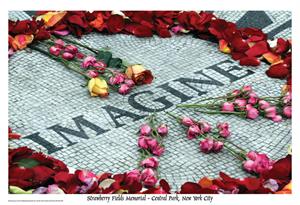 ''John Lennon Memorial - Imagine Peace - POSTER - 24'''' X 36''''''